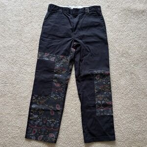 Dickies Straight Leg Paisley Patch Pants Size 36x32 Regular Fit